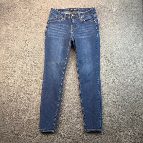 Love Indigo Womens Size 8 Dark Wash Denim Jeans Skinny Stretch Casual - Picture 1 of 13